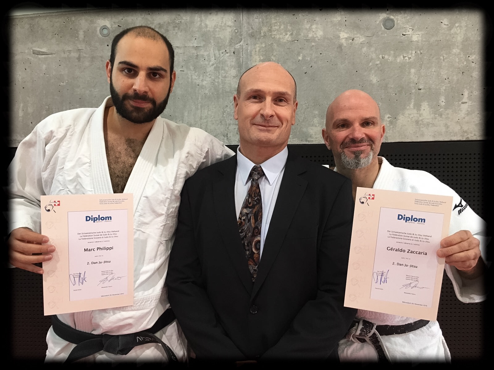 2ème dan ju-jutsu pour Marc et Géraldo